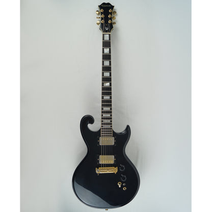 Epiphone SC-550 Scroll - Mit Koffer - Made in Japan - Vintage - Schwarz, black