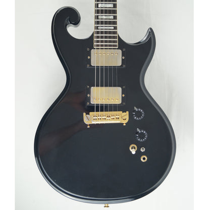 Epiphone SC-550 Scroll - Mit Koffer - Made in Japan - Vintage - Schwarz, black