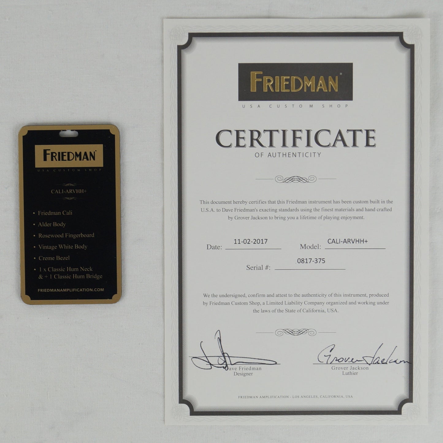 Friedman Cali ARVHH+ - USA 2017 - Vintage White, Weiß - Mit Koffer