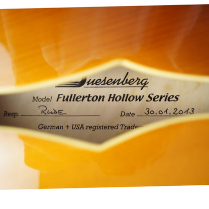 Duesenberg Fullerton Hollow - 2012 - Vintageburst - Mit Koffer