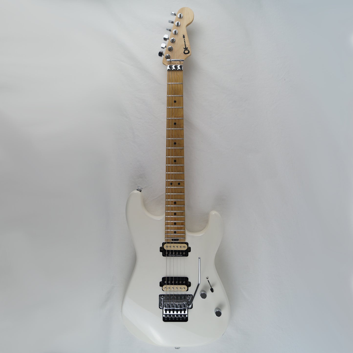 Charvel Pro Mod San Dimas Style 1 HH FR - 2022 - Snow White, Weiß - Mit Softcase